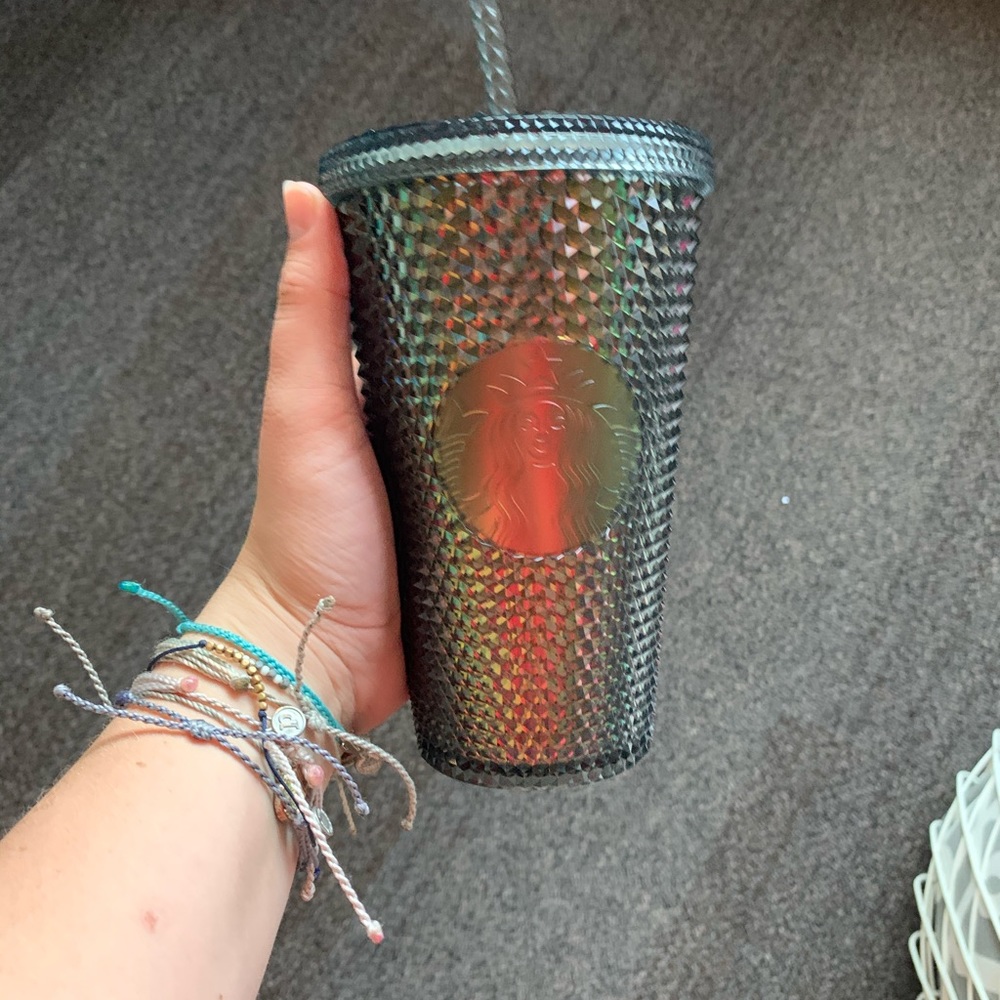 Black studded fall starbucks grande cup